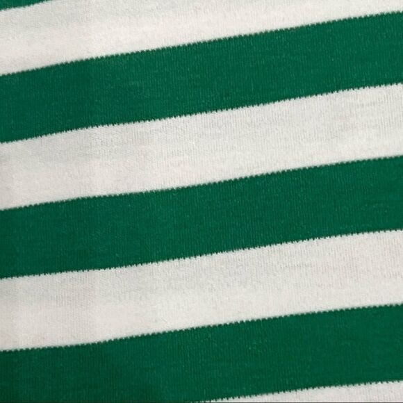 Zucchini Boys green and white preppy striped polo w/zipper - Picture 6 of 11